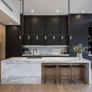 Đầy đủ nhà thiết kế Modular sơn mài nhà bếp đặt bồn rửa ăn tối giản phong cách Granite Countertop cho <span class=keywords><strong>Philippines</strong></span> biệt thự dự án - Product Image 4