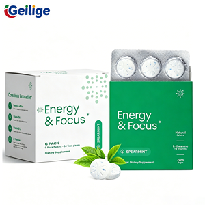 OEM Spearmint Flavor Energy&amp; Focus <strong>Tablet</strong> with Natural Caffeine L-theanine <strong>Zero</strong> Sugar Nootropic Supplement for Mental Clarity - Product Image 1
