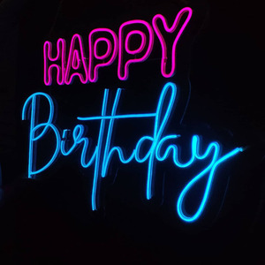 Letrero de Neón de Feliz Cumpleaños, Acrílico, RGB LED, Tamaño Personalizable, Decoración de Pared para Boda, Publicidad para Autos, Better Together, ¿Te Casarías? - Product Image 6