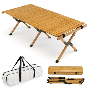 Mesa de Picnic Portátil Ligera de Aluminio, Plegable, Muebles de Exterior para Camping y Barbacoa con Bolsa de Transporte, Diseño Moderno Rectangular - Product Image 1