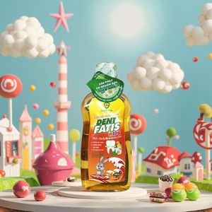 DentFatis Fresh Strawberry Flavor Rafraîchisseur d'haleine sans alcool Rince-bouche pour enfants Blanchiment des dents et santé bucco-dentaire Taille régulière - Product Image 1