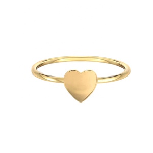 Vente en gros de bijoux délicats minimalistes en argent sterling 925 plaqué or 18 carats en forme de cœur pour femme - Product Image 1