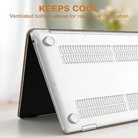 Étui pour MacBook Air 13 pouces 2020-2018 (A2337 M1 A2179 A1932) Coque rigide en plastique et cuir texturé avec motif floral en relief