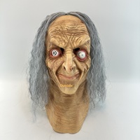 DAMAI Halloween Silicone Maskes Réaliste Horreur Cosplay pour Accessoire De Fête Latex Masque Complet Perruque Vieux Grand-Mère Masque