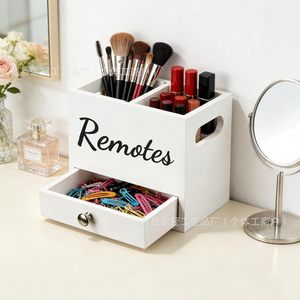 Multi Compartment Desktop Organizer With Drawers For <b>Makeup</b> Brushes Lipsticks Hair Clips Storage <b>Box</b> - Product Image 1