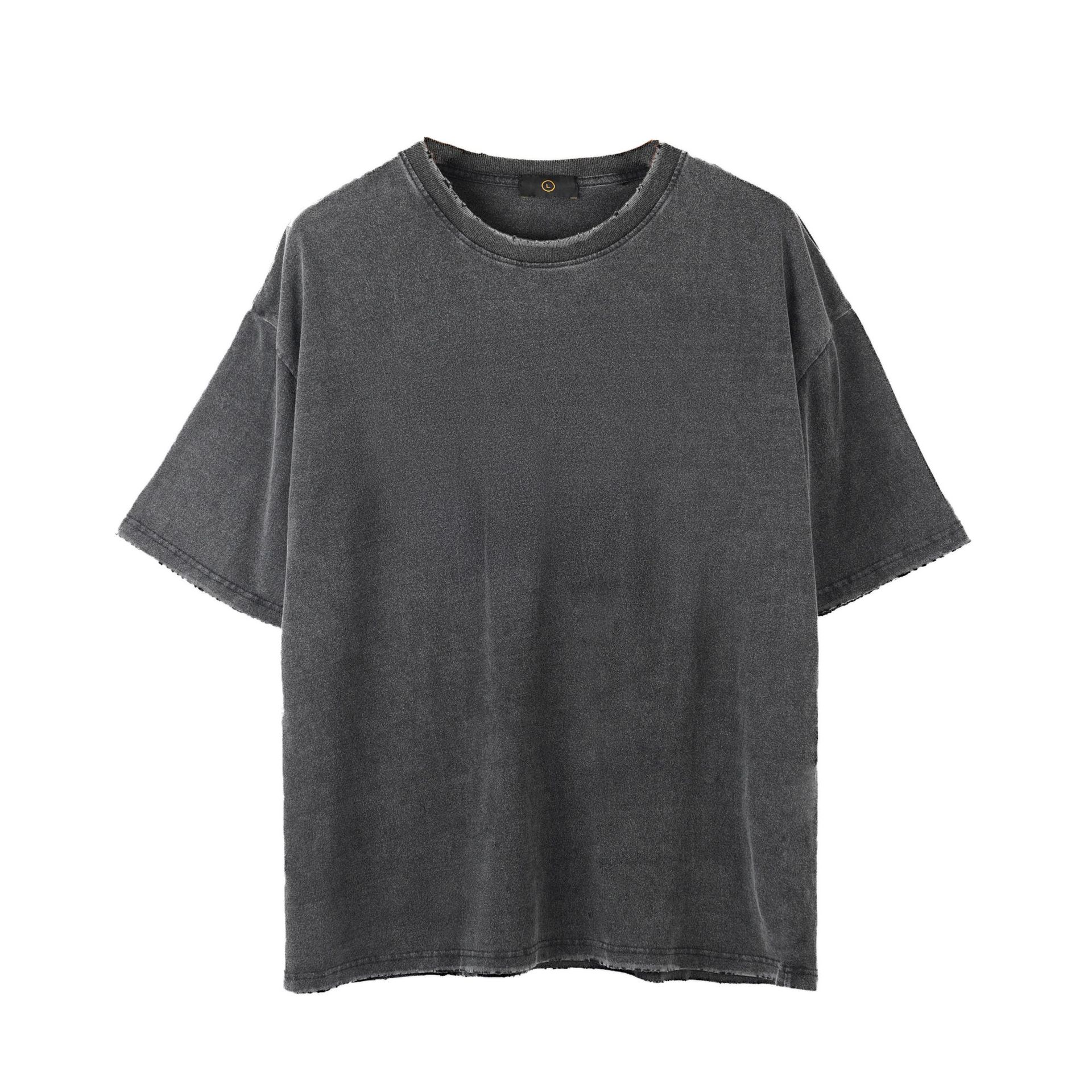 Tシャツ・カットソー Luxury Street Wear washed vintage darkgray grids 9 unisexual org.jpg
