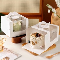 Boîte à gâteau de haute qualité en Chine avec fenêtre, boîte d'emballage carrée pour gâteau d'anniversaire