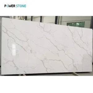 POWER STONE Artificial Quartz Cheap Tiles China Artificial Marble Countertops Vanity Table Top Marble Alternative GEMA5007-2