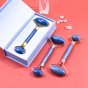 Real Blue Aventurine Jade Roller strumento per la cura della pelle del viso alleviare la fatica massaggiatore a rulli per il viso <span class=keywords><strong>rullo</strong></span> di bellezza Anti-età per il viso - Product Image 5