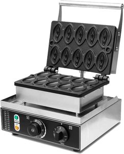 <span class=keywords><strong>Machine</strong></span> à gaufres électrique professionnelle moderne en acier inoxydable antiadhésive, 10 moules en forme de vagin et de palourde - Product Image 2