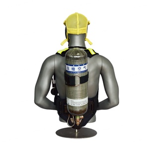 Appareil respiratoire autonome pour pompier, masque facial complet, respirateur à air comprimé avec manomètre et système de soutien dorsal - Product Image 3