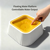 Plateforme flottante pour animaux de compagnie, gamelle anti-déversement à boisson lente pour chat et chien, distributeur à débit contrôlable, détachable, antidérapant, 1,5 L