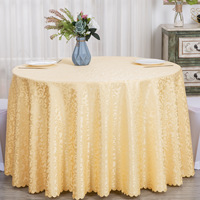Nappe Jacquard Blanche Simple Yantai Tongli pour Hôtels, Mariages et Restaurants – Nappe Ronde
