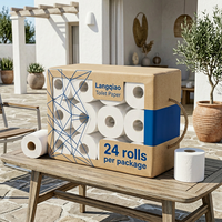 Papier toilette Langqiao doux et écologique, 1 à 4 plis, certifié, pour impression personnalisée en rouleau, idéal pour les centres communautaires - Vente en gros à l'étranger