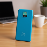 Coque de téléphone portable Redmi Note 9 Pro/Note 9s en PC vert antichoc couleur unie sans support