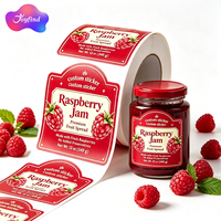 Rouleau d'étiquettes personnalisées pour aliments, autocollants adhésifs pour emballage, utilisables avec une machine à étiqueter, étiquettes en vinyle imperméables pour pots de confiture