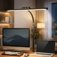 Lámpara de Escritorio Flexible con Clip, 5 Temperaturas de Color, Regulación Continua y Control Táctil para Compradores Minoristas