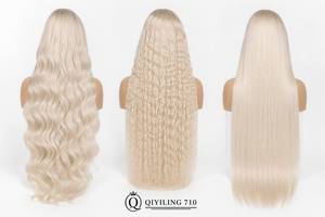 40inch Glue-free Brazilian original Indian hair wigs front lace blonde613-grade human hair wigs13x6full HDfront <strong>lacewig</strong> supplier - Product Image 1