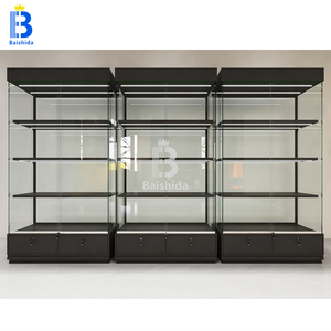 Thiết kế kệ trưng bày, tủ kính, kệ trưng bày bằng kính cho cửa hàng bán lẻ, cửa hàng thuốc lá, cửa hàng xì gà với hệ thống đèn LED tùy chỉnh - Product Image 1