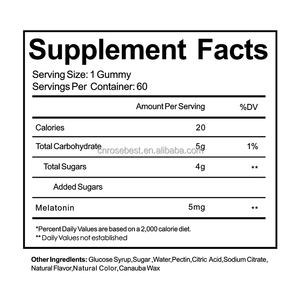 Complément alimentaire de marque privée Gommes de rêve pour le sommeil profond 10MG Mélatonine Vitamine D Extrait de magnésium S'endormir plus rapidement - Product Image 5