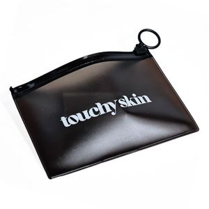 Customizable Black Recyclable <b>Ziplock</b> Pouch Clear PVC Zipper <b>Bag</b> for Cosmetic Jewelry & Ring Packaging - Product Image 1