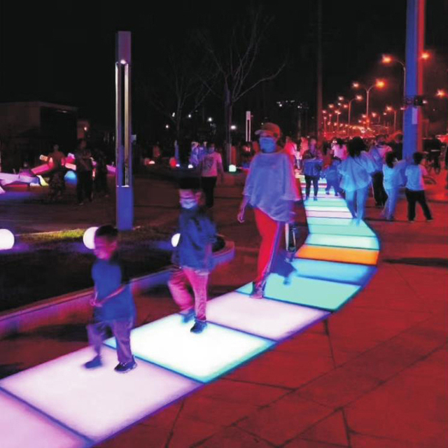 Luxury Light up Sensitive Dance Interactive Led Brick Light up Floor Tile for Sale