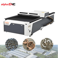 Machine de découpe et de gravure laser CO2 automatique haute puissance Alpha AQ-1325R-ccd Ruida avec caméra CCD, pour matériaux non métalliques, acrylique, bois, sur table.