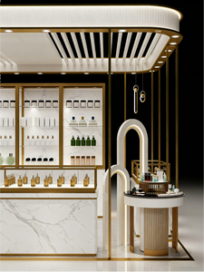 <span class=keywords><strong>Kiosque</strong></span> de parfums et cosmétiques sur mesure |   Stand de vente de produits de beauté de luxe avec écran LED |   Conception et fabrication tout-en-un - Product Image 4