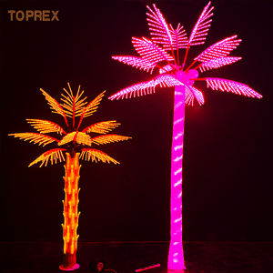 Nuit de vacances d'été Décoration de plage côtière profitez de led vert géant décoratif cocotier et palmier - Product Image 1