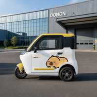 Tricycle électrique à cabine fermée, 3 roues, mini véhicule électrique avec charge rapide AC pour les trajets en ville et la mobilité des personnes âgées