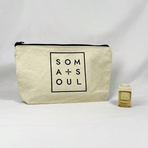 Manufacturer of Gifts Custom Logo Printed Canvas Zipper Makeup Bag Cotton Canvas Make up Bag Travel Cosmetic Bag Pencil Pouch - Product Image 2