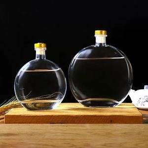 Bottiglia di vino di frutta di forma oblato all'ingrosso vuota bottiglia di vino di vetro per birra fatta in casa, bevanda fai da te, confezione <span class=keywords><strong>regalo</strong></span> - Product Image 2