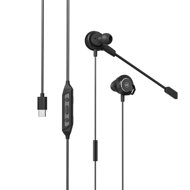WK Y28 USB-C Type-C Plug Gaming Voice-changing Wired Earphone with Pluggable Microphone Cable Length: 1.4m