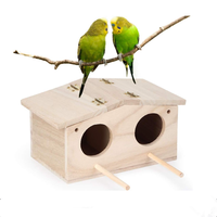 Vente en gros d'usine Nids d'oiseaux en bois Boîtes de reproduction pour perroquets Cages de reproduction pour oiseaux Maisons d'oiseaux en bois