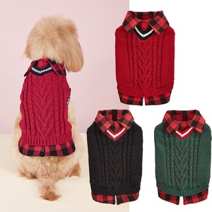 Camicetta a quadri a collo alto maglioncini abiti firmati per Mini <span class=keywords><strong>cani</strong></span> <span class=keywords><strong>Pug</strong></span> - Product Image 4