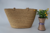Vintage Mode ENGLAND Stroh-Rattan Gewebte Handgefertigte Damen-Schultertasche mit Großer Kapazität für Sommer und Winter, Strand-Tasche im Boho-Stil mit Ketten