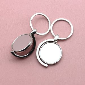 <b>Custom</b> Rotate Keychains Round Shape Zinc Alloy <b>Keychain</b> Metal Rotatable <b>Keychain</b> - Product Image 3