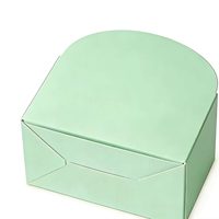 Custom Semi-circular Paper Box with a Top Opening and Front Window, Designed for Packaging Matcha Mousse Cakes