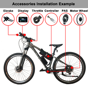 <span class=keywords><strong>Kit</strong></span> de Conversión de Bicicleta Eléctrica de 48V 1500W, Motor de Cubo de Rueda con Pantalla LCD, Batería de Litio, para Bicicleta Eléctrica de Nieve - Product Image 6