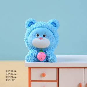 Figurine en résine Léopard de la série Crazy Animal City, thème Grippe Porcine, petite figurine décorative pour bureau et véhicule, cadeau adorable - Product Image 3