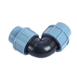 Raccords de tuyauterie en PP HDPE pour l'irrigation, bride PN16, <span class=keywords><strong>coude</strong></span> à <span class=keywords><strong>90</strong></span> degrés pour eau et <span class=keywords><strong>gaz</strong></span> - Product Image 1