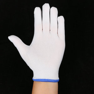 Nylon Work <b>Gloves</b> 13 Needle White Breathable Non Slip For Household Workshop General Use - Product Image 3