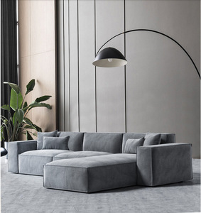 ATUNUS Canapé Sectionnel Modulable en Tissu de Luxe au Design Italien, Style Minimaliste Moderne, Forme en <span class=keywords><strong>L</strong></span> pour Salon - Product Image 3