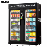 Máquina Expendedora Refrigerada XMAI 1500L con IA para Snacks, Bebidas y Alimentos Frescos, Refrigerador con 4G, Pago Remoto sin Efectivo, Stock en EE. UU.