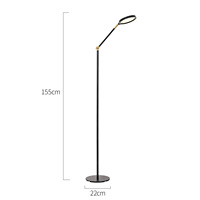 Lampadaire LED d'intérieur minimaliste moderne gradateur de luminosité CCT contrôle de couleur aluminium multi-plis corps lumière sur pied