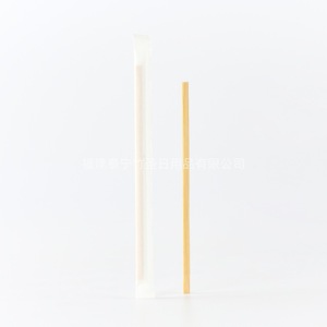 Bamboo Saint Bamboo Stirring Stick 140mm Flat Head Single Pack Disposable Cocktail Stirrer - Product Image 4