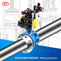 Vanne papillon pneumatique à bride TF D641X en fonte ductile avec actionneur pneumatique double effet, joint en caoutchouc EPDM/PTFE, pour eau DN40-1200