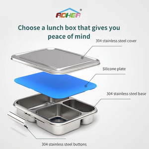 Boîte à bento en plastique Tritan durable multicouche, sans BPA, étanche, de haute qualité, approuvée par la FDA et la LFGB, respectueuse de l'environnement - Product Image 2