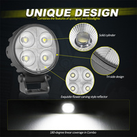 Luz Delantera Redonda para Automóvil de 3.7 Pulgadas, 48W de Potencia, Gran Angular, 12V 24V, Luz LED para Automóvil, Camioneta, Carrito de Golf