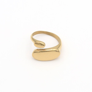 Geometric Open <b>Ring</b> 18k Gold <b>Titanium</b> Steel Unisex Fashion Jewelry Gift - Product Image 5